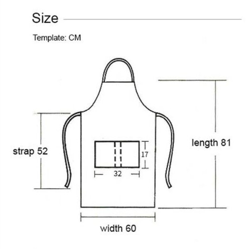 12 oz. 100% Cotton Waterproof Kitchen Apron w/ 2 Pockets