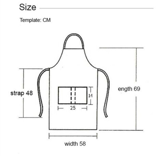 8 oz. Uniform fabric two-tone Kitchen aprons w/ 2 pockets