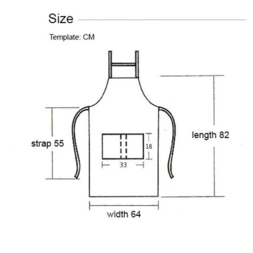 14 oz. Canvas Kitchen Apron w/ Brown shoulder Strap