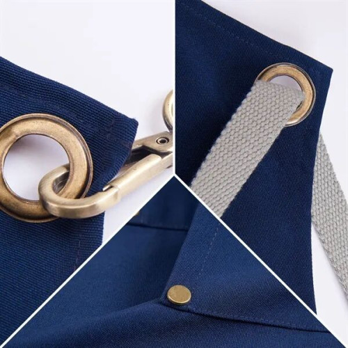 100% Cotton Canvas Kitchen Aprons w/ Detachable cross straps