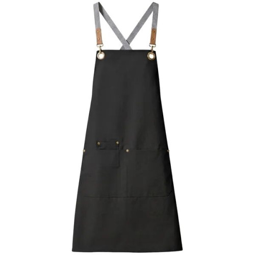 100% Cotton Canvas Kitchen Aprons w/ Detachable cross straps