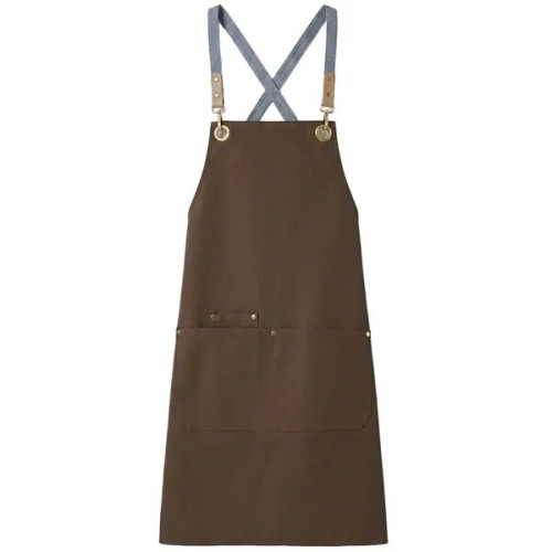 100% Cotton Canvas Kitchen Aprons w/ Detachable cross straps