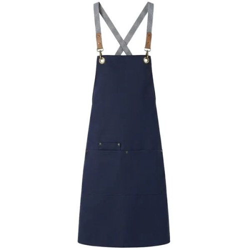 100% Cotton Canvas Kitchen Aprons w/ Detachable cross straps