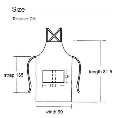 100% Cotton Canvas Kitchen Aprons w/ Detachable cross straps