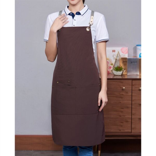 100% Cotton Canvas Kitchen Aprons w/ Detachable cross straps