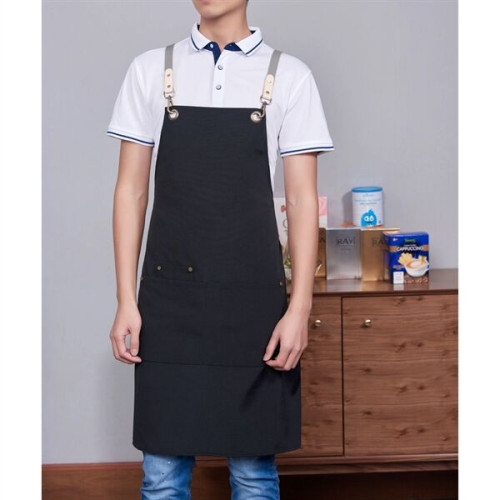 100% Cotton Canvas Kitchen Aprons w/ Detachable cross straps