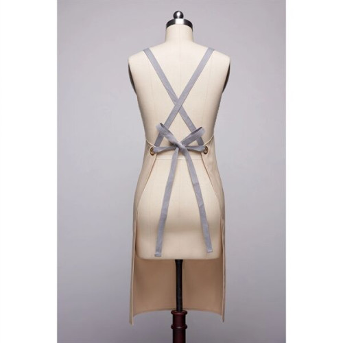 100% Cotton Canvas Kitchen Aprons w/ Detachable cross straps