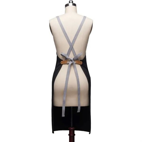 14 oz Thick Canvas Kitchen Apron w/ Cross Straps & 3 Pockets