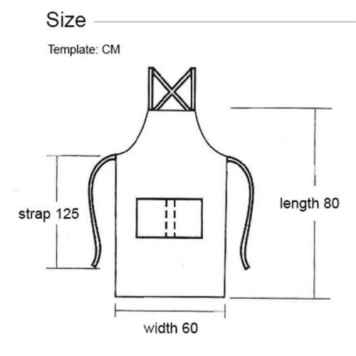 14 oz Thick Canvas Kitchen Apron w/ Cross Straps & 3 Pockets