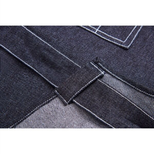 Cotton Denim Kitchen Aprons w/ Cross Strap & 3 pockets