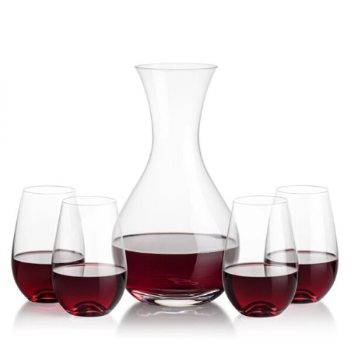 Adelita Carafe & Boston Stemless Wine
