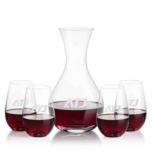 Adelita Carafe & Boston Stemless Wine
