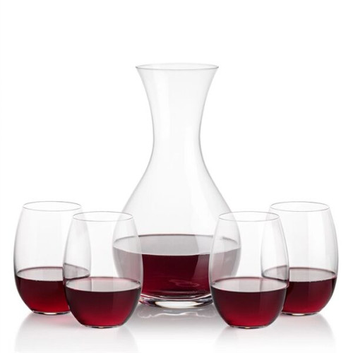 Adelita Carafe &  Carlita Stemless Wine