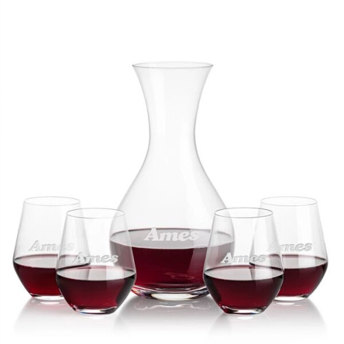 Adelita Carafe & Reina Stemless Wine