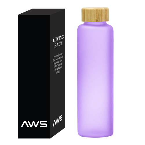 Aws 20 Oz. Belle Glass Bottle With Bamboo Lid
