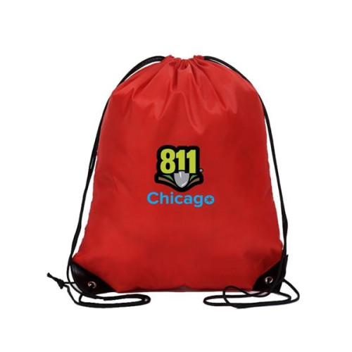 210D Sublimated Drawstring Bag w/ Reinforced Edge 14" x 17"