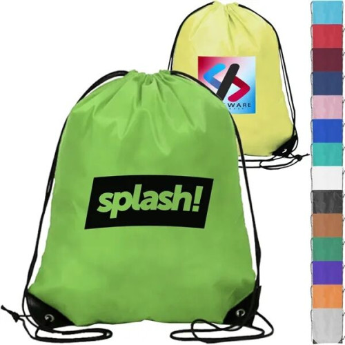 Polyester Drawstring Bag w/ Reinforced Corner (13.5"x16.5")