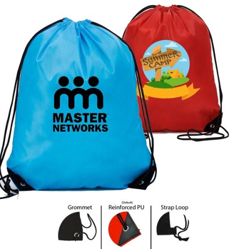 Polyester Drawstring Bag w/ Reinforced Corner (13.5"x16.5")