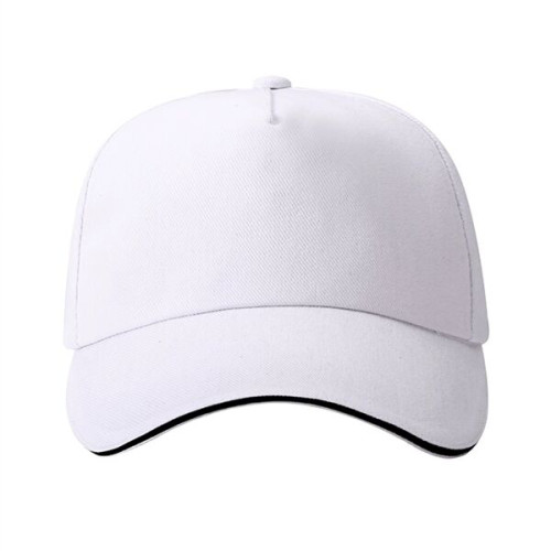 Structured 5 Panel Sandwich Baseball Caps w/ Metal Buckle