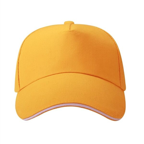 Structured 5 Panel Sandwich Baseball Caps w/ Metal Buckle