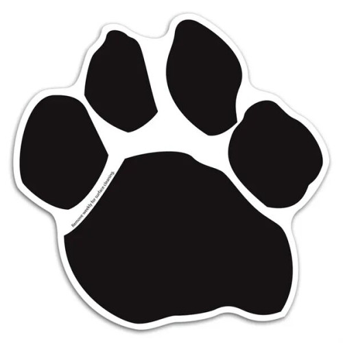 Small Paw Print Car Sign Magnet