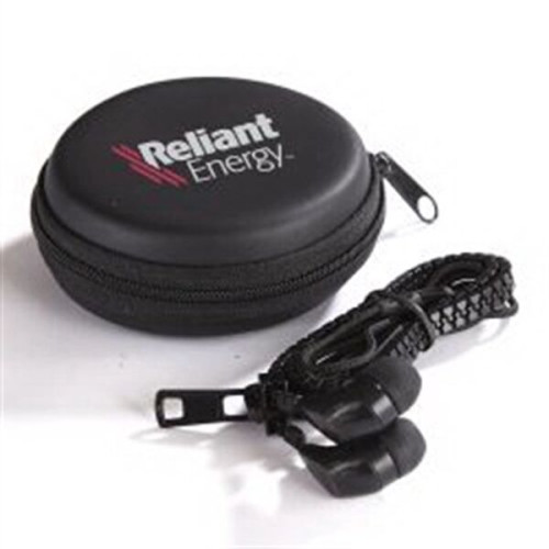 Zipper Ear Buds Kit - Black