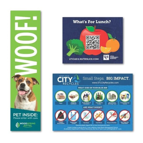 4 Sq Square Corners Flat Flexible Magnet