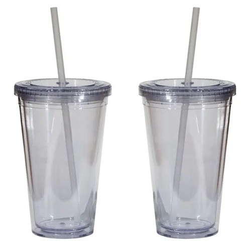 Double Wall 16 Oz Tumbler - Clear