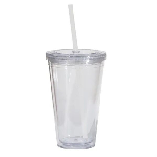 Double Wall 16 Oz Tumbler - Clear