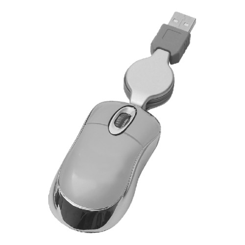 Mini Optical Mouse w/ Metallic Finish Wired