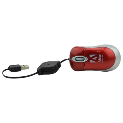 Mini Optical Mouse w/ Metallic Finish Wired