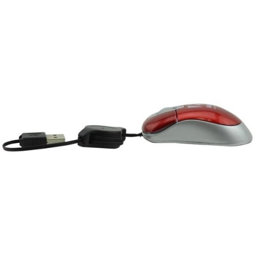 Mini Optical Mouse w/ Metallic Finish Wired