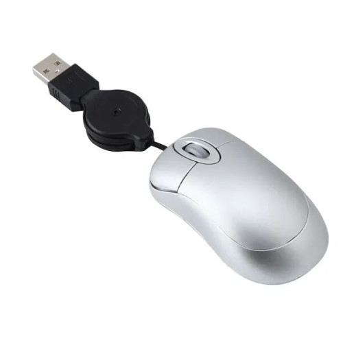 Mini Optical Mouse w/ Metallic Finish Wired