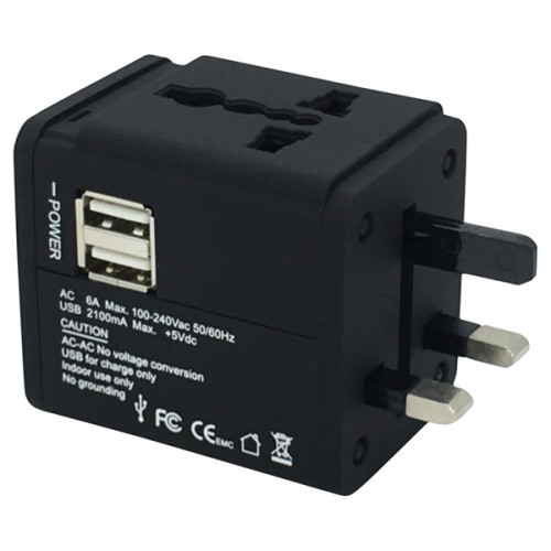 UNIVERSAL INTERNATIONAL TRAVEL AC ADAPTER WITH USB PORT