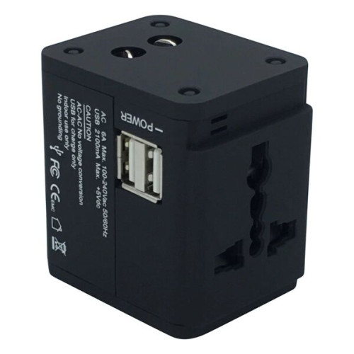 UNIVERSAL INTERNATIONAL TRAVEL AC ADAPTER WITH USB PORT