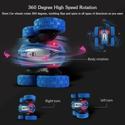 4WD RC Stunt Car 360 Flips Double Sided Rotating