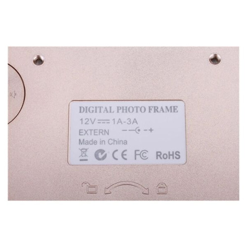 Metal 12" Digital Picture Frame Plays Video, Music and Slide