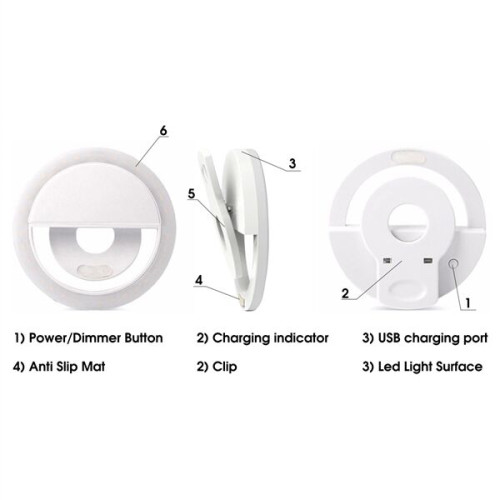 Clip On Ring Light For Selfie And Zoom Video Conference