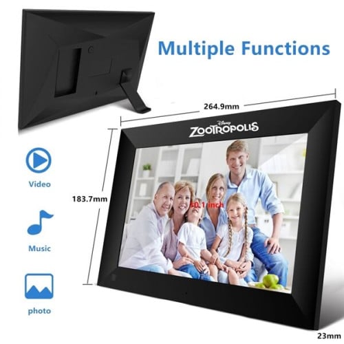 10" Wi-Fi Digital Picture Frame Remote Photo & Video Updates