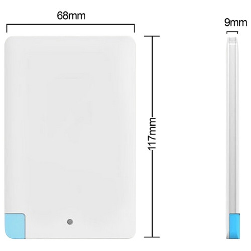 SlenderCharger 4000mAh Credit Card Size Charger W/Cable