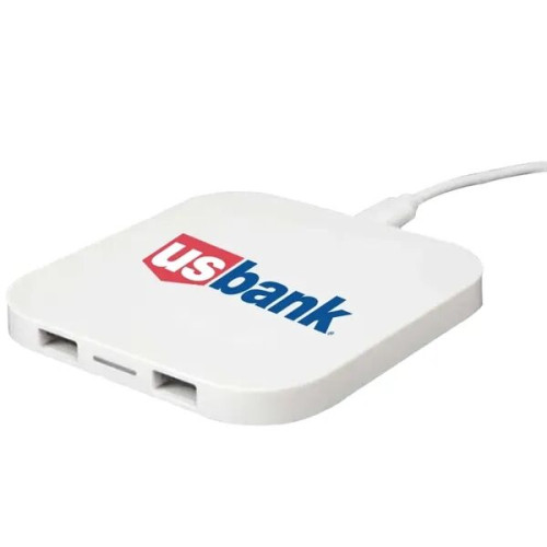 15W Wireless Charging Pad For Cell Phones With 2 USB Chargin