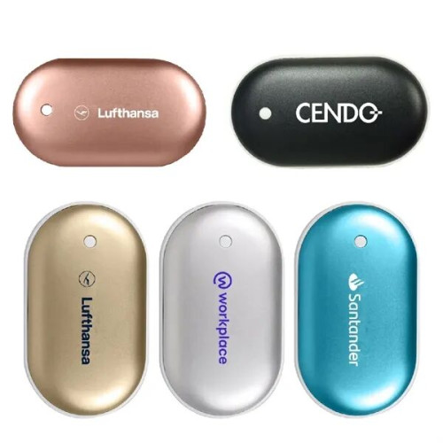 Pebble Pocket Hand Warmer Power Bank 5200mAh Double Sided