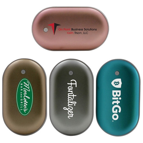 Pebble Pocket Hand Warmer Power Bank 5200mAh Double Sided