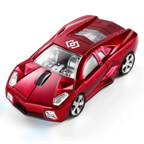 Red Lamborghini Car Mouse Wireless