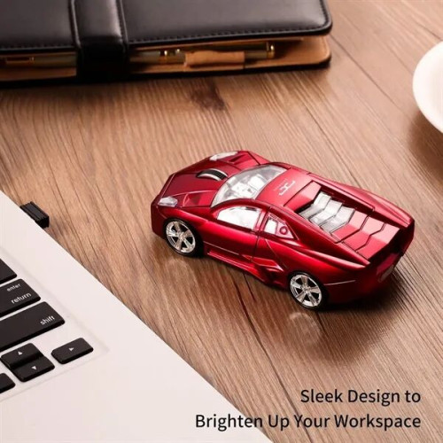 Red Lamborghini Car Mouse Wireless