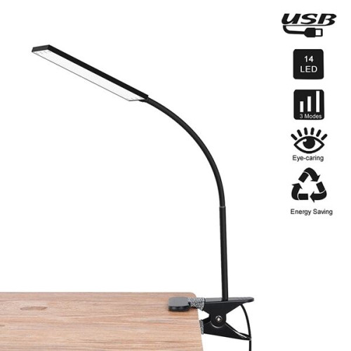 Clip LED Reading Lamp with 3 Color Temperatures