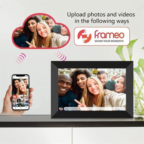8" Smart Wi-Fi Digital Photo Frame Share Images & Videos Any