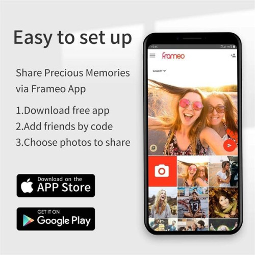 8" Smart Wi-Fi Digital Photo Frame Share Images & Videos Any