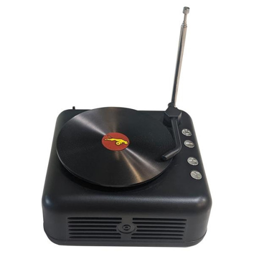 SonicWave Retro Record Player Shaped Bluetooth Speaker