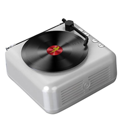 SonicWave Retro Record Player Shaped Bluetooth Speaker